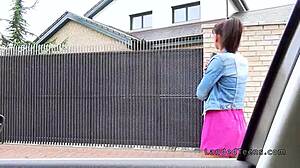 Beautiful tits teen bangs outdoors pov!