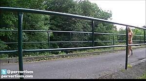 Hot Naked Blonde PISSING in PUBLIC Park