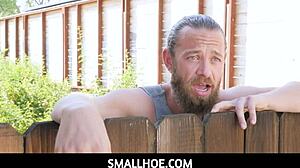 Petite Lily Glee can't resist her fitness instructor's huge cock despite being small