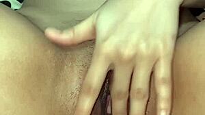 bold close-up fingering of wet pussy