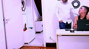 Secretary, bend over for your boss's doggystyle now?