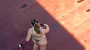 ARGENTINIAN NEIGHBORS IN BIKINIS SUNBATHING ON TERRACE PART 4