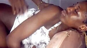 Muscular african teen slut gets hard fuck with big black cock