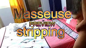Masseuse Strips Down with Agarabas and Olpr in Close-Up Preview.