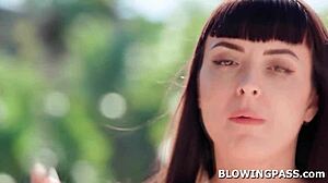 busty milf tearin up doin deepthroat on monster cock