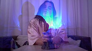 Sexy Nataly Fucks Huge Dildo Intensely