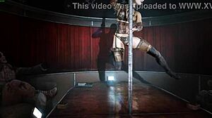 Dancing And Undressing On Stage