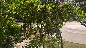 Wife shows ass in crowded park!