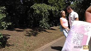 Hunt4k stud watches hunter nail his teen girlfriend for money