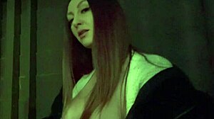 bold italian milf artemisia love flashes big horny boobs and nipples in solo smoke fetish