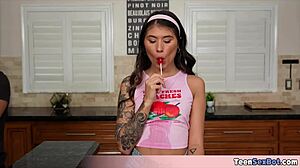 my stepsis charlotte enjoys family chats about her interests