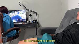 risky handjob, will she notice? english subtitles included