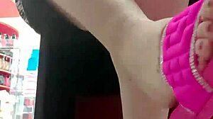 Stepsister Tries Shoes After Workout, Flashing Dirty Feet And Panties. Spy On Her?