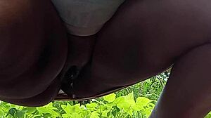 Married woman peeing on the street!