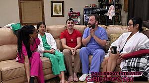 Aria Nicole's steamy yearly physical backstage.