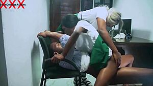 Students Bang Head Teacher in Wild Pussy Lesson!