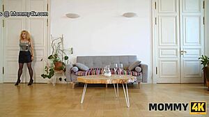 Mommy4K Russian Blonde Mommy Sucks Huge Dick Non-Stop