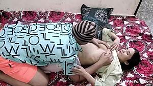 Indian Muslim milf bhabhi takes big desi dick for rough creampie action