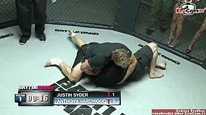 Chubby Brunette Slut with Big Tits Fucks Fighter in Dirty British European Encounter