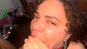 Curly-Haired Nympho Takes Flaxk's Messy Facial