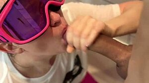 Hey, dickflash leads to cum on face in bathroom adventure