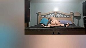 ant on muscular redhead's wet legs