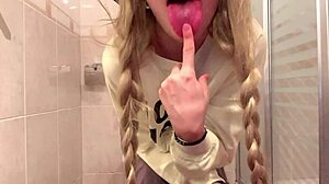 i'm so turned on watching lil rose squirt in bathroom