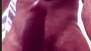 Stroking big black cock