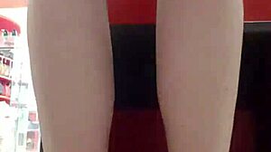 Stepsister Tries Shoes After Workout, Flashing Dirty Feet And Panties. Spy On Her?