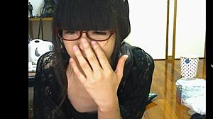 Japanese shemale engages in detailed masturbation session