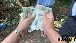 hunt4k slutty redhead miss olivia used her natural tits and perfect body to seduce a producer in public