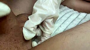 Step Sister Masturbates Cock In Latex Gloves With Oil Pov, Kinky And Oiled