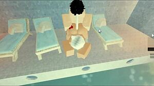 Hey, wanna see rough pool sex with my subscriber?