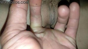 pretty shaved girl takes cock till squirt