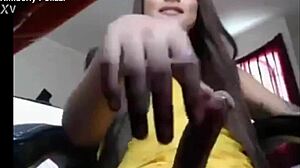 Beautiful teen ladyboy trans with big cock needs your tongue for licking and cumshot in web chat