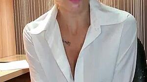 alineflavio dominates with blonde milf cum and orgasm