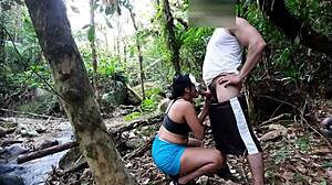 Taking A Bath In The Waterfall And Getting It In The Ass