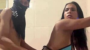 Brazilian Brunette Transsexual Delivers Ration And Stays For Fun