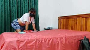 Student Stays Home And Plays With New Adult Toy Massaging Vagina