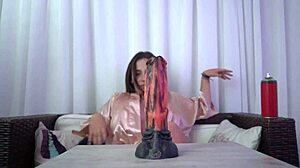 Sexy Nataly Fucks Huge Dildo Intensely