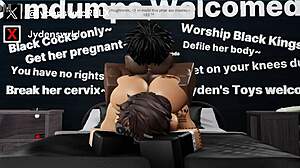 Destroying friend's tight pussy with big black cock