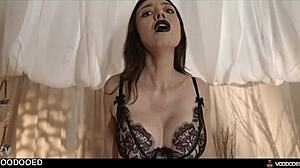 damn, witch mistress squirts under voodoo doll control!