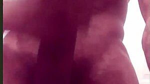 Stroking big black cock