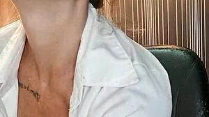 alineflavio dominates with blonde milf cum and orgasm