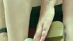 Stepsister Tries Shoes After Workout, Flashing Dirty Feet And Panties. Spy On Her?