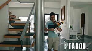 Tricking nearsighted stepmom lexi luna into blowjob and ass filling!