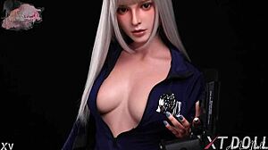 Why is hannah the blonde slut police officer naked with xtdoll 164c body?
