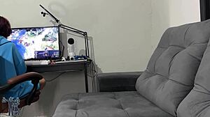 risky handjob, will she notice? english subtitles included