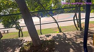 Wife shows ass in crowded park!