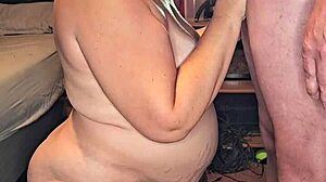 Preggo milf sucks monster cock